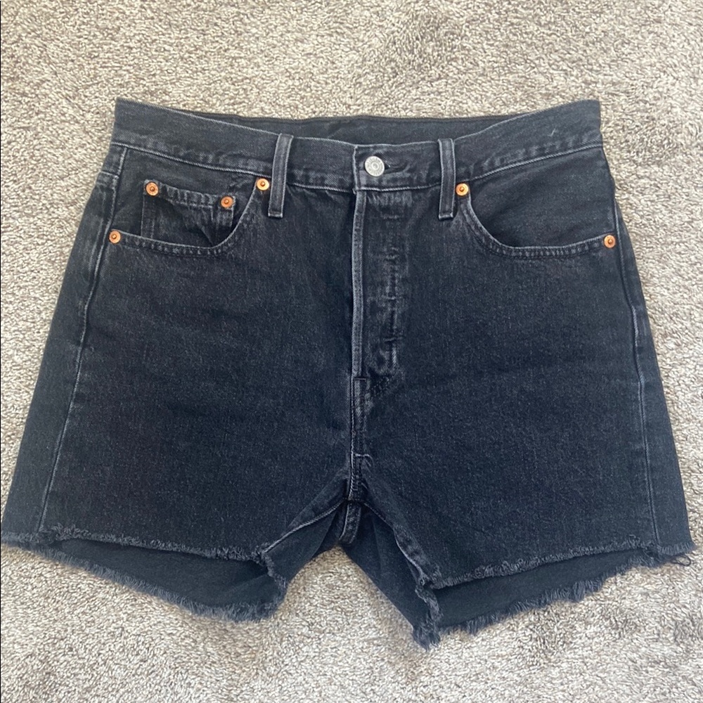 Levi's Black Denim Shorts - Picture 3 of 13